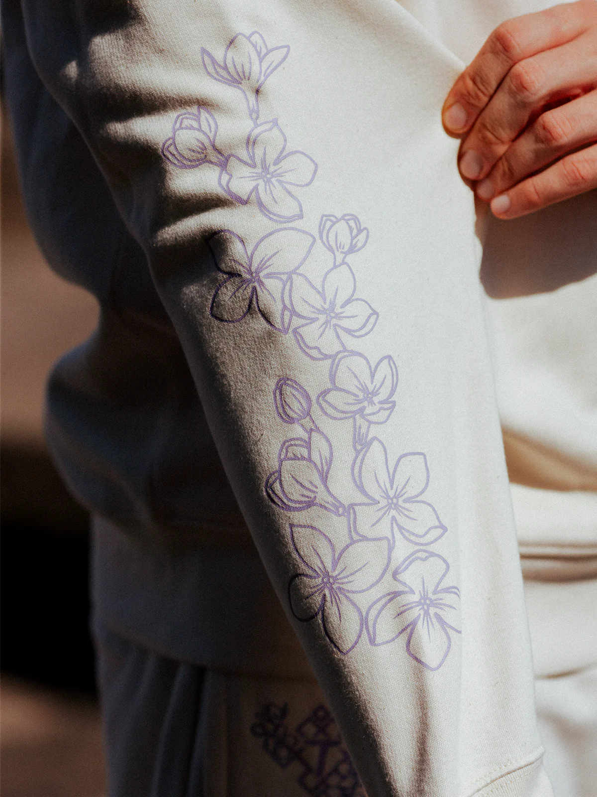 Hoodie - Tolkin - Blossom Sword Hoodie (Beige) - Image 5