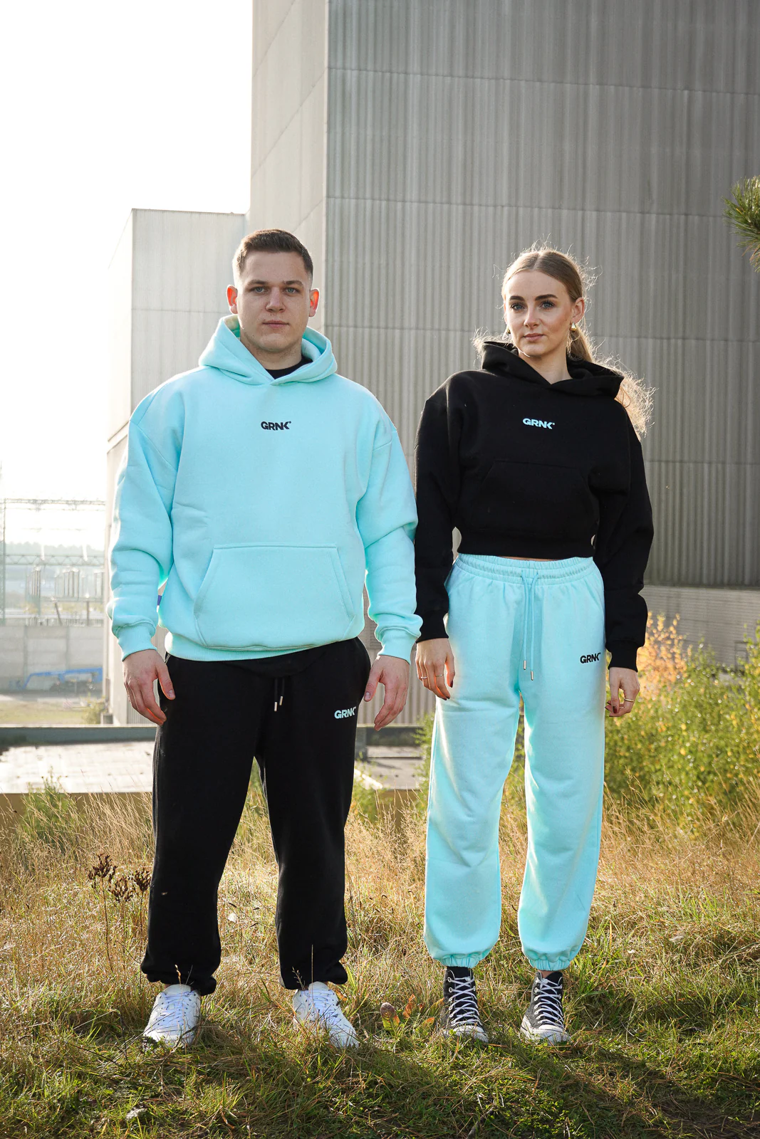 Oversized Cropped Hoodie - GRNK - Core Edition (Pitch Black) - Image 3
