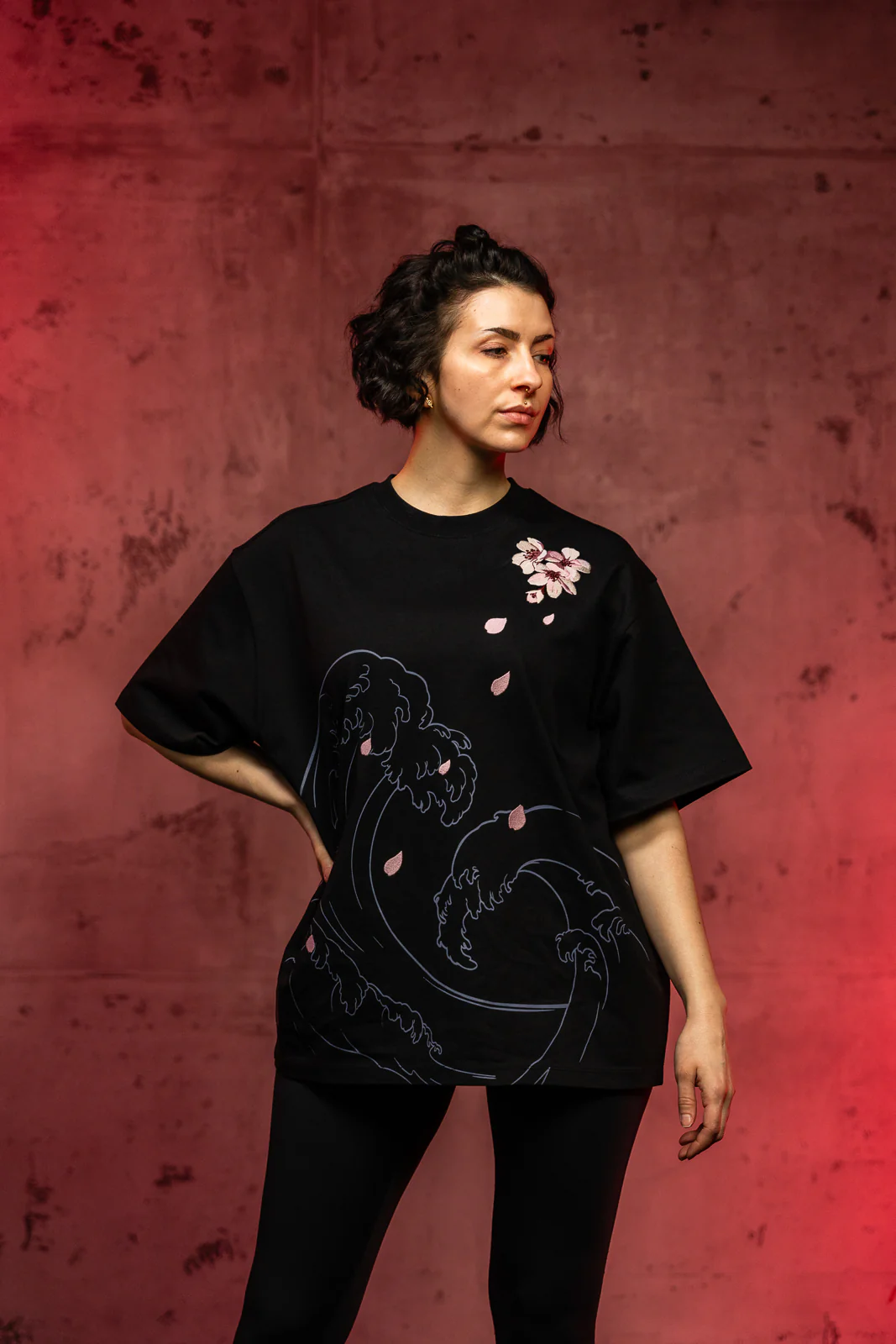 Oversized T-Shirt - Pandorya -  Sakura Collection 🌸 - Image 5